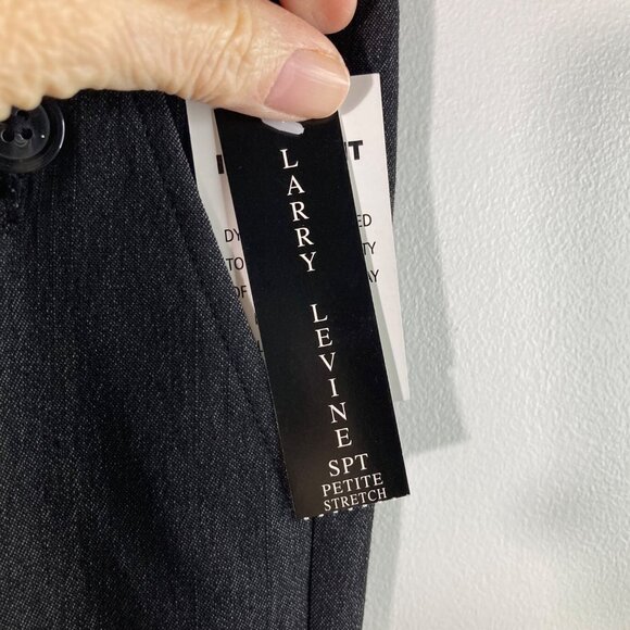 Womens Larry Levine Petite‎ Stretch Pants Black Straight Cuffed 10P NWT - Picture 5 of 10
